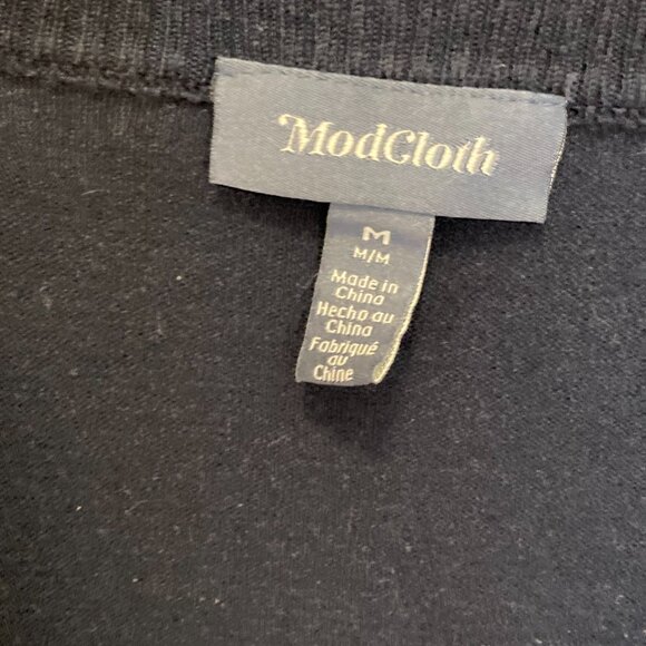 ModCloth Fervour, The Dream of the Crop Cardigan, Navy, M - Picture 3 of 3